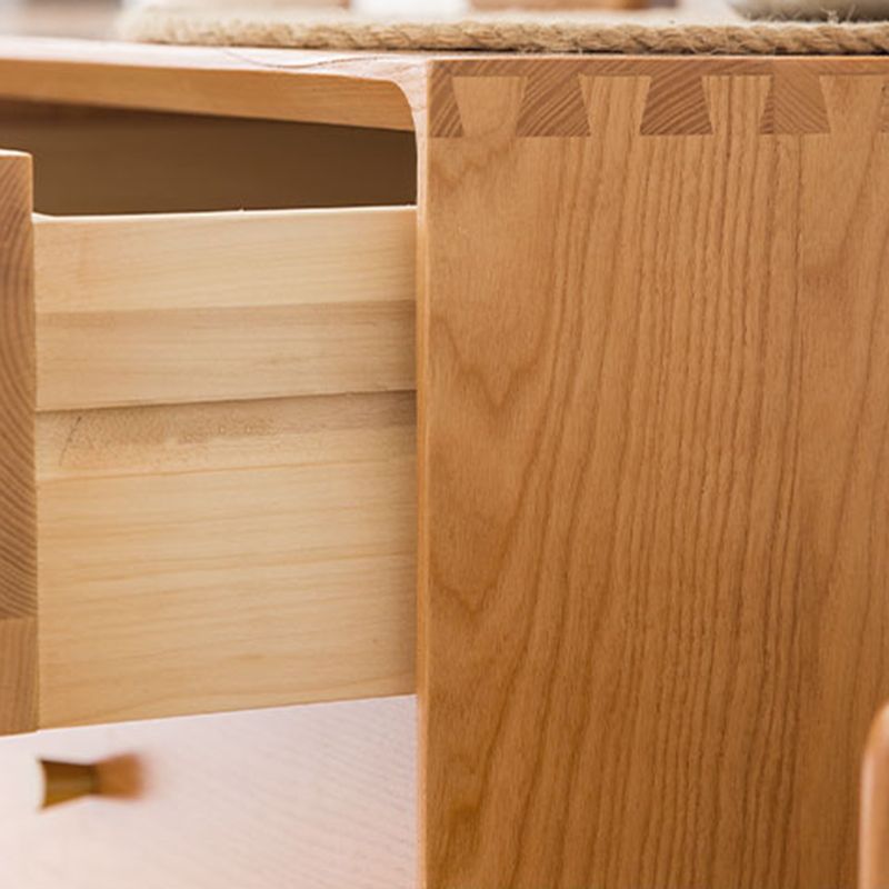Modern Rectangle Cabinet Knobs Wood Side Cabinet with Drawer