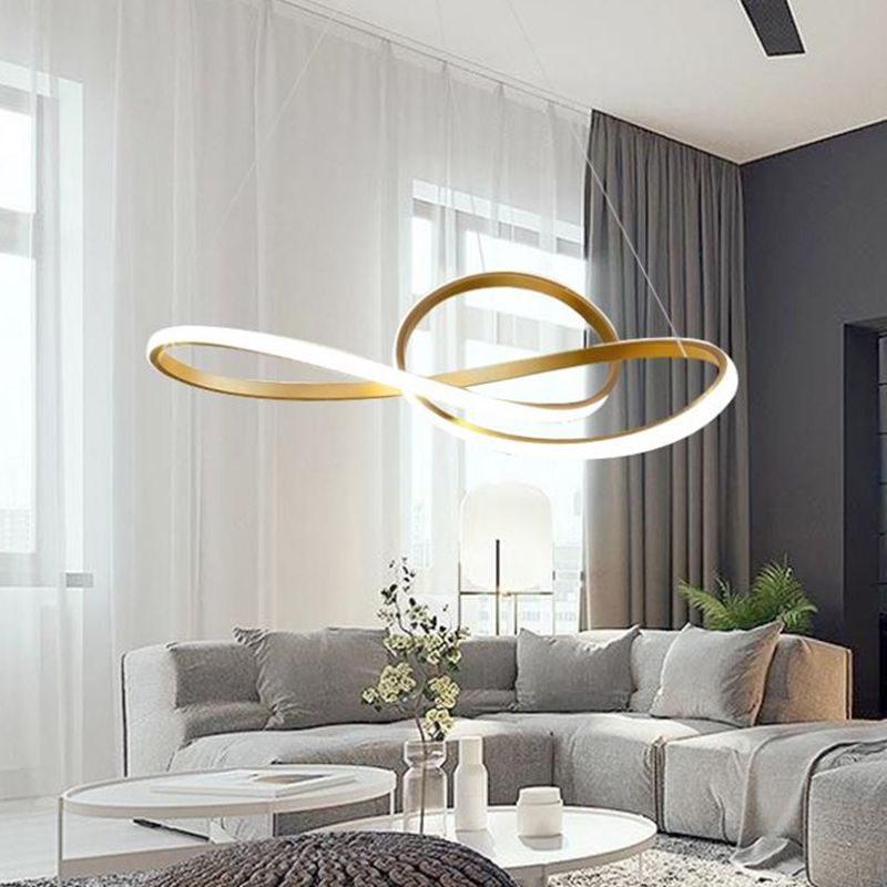 Gold Iron Hanging Pendant Lights Postmodern Hanging Lamps for Dining Room