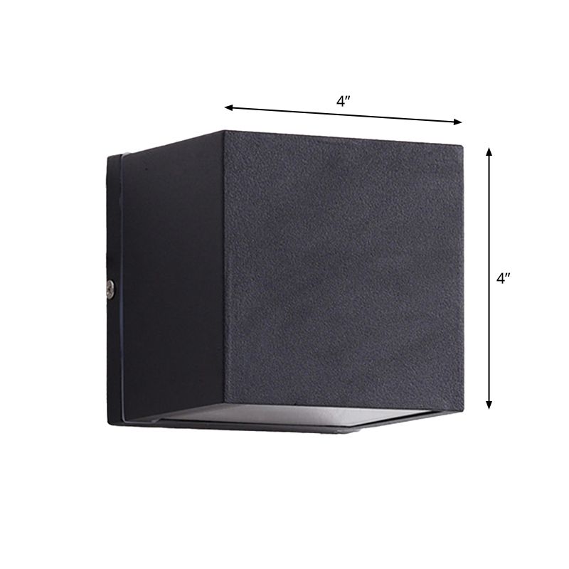 Aluminiumblockwandleuchte Einfach 1/2-Licht schwarze kleine/große LED-Flush-Halterung für Korridor