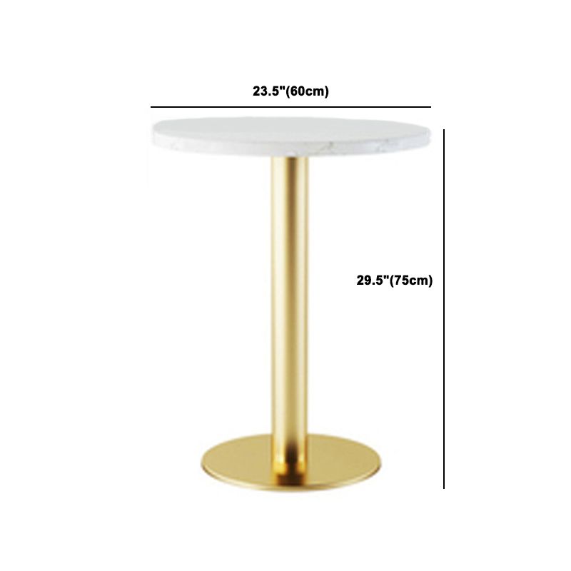 Glam Style Faux Marble Dining Set Round 1/2/3/4/5 Pieces Dining Set for Home Use