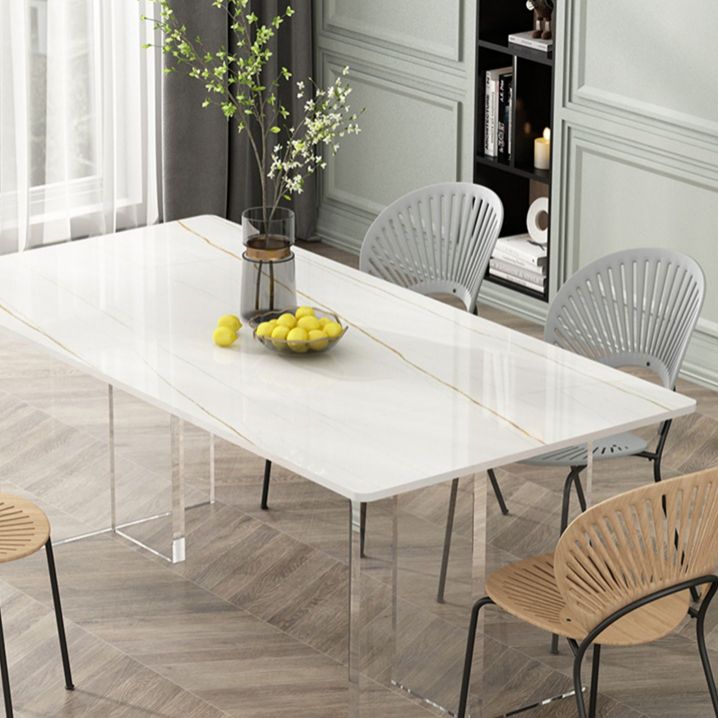Modern Rectangle Dining Table Set 1/2/5/7 Pieces Dining Set for Home Use