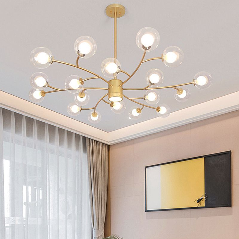 Globe Kronleuchter Licht Ultra-kontuminarischer Klarglasdecke Anhänger für Wohnzimmer