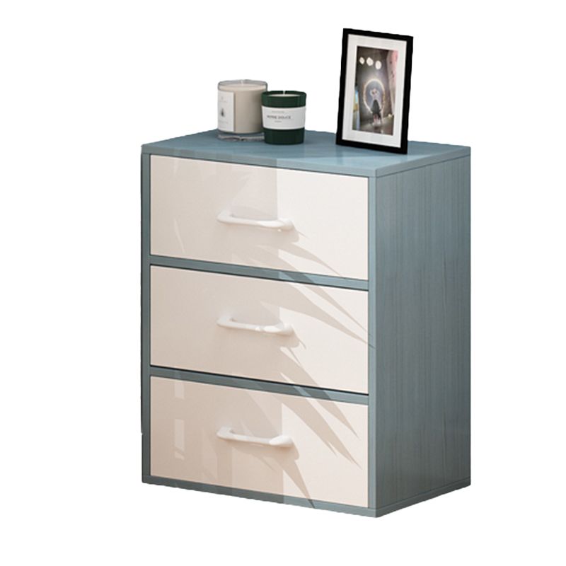 Contemporary Rectangle Gloss Finish with Drawer Chest,18.9" L