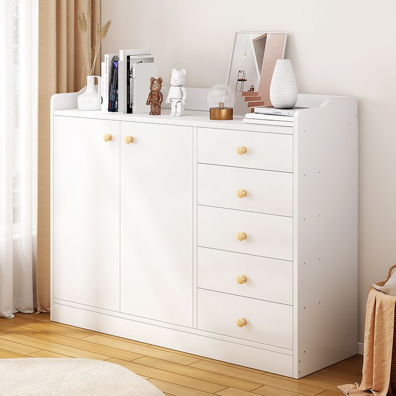 Contemporary Manufactured Wood Accent Cabinet Rectangle Storage Cabinet with Drawer