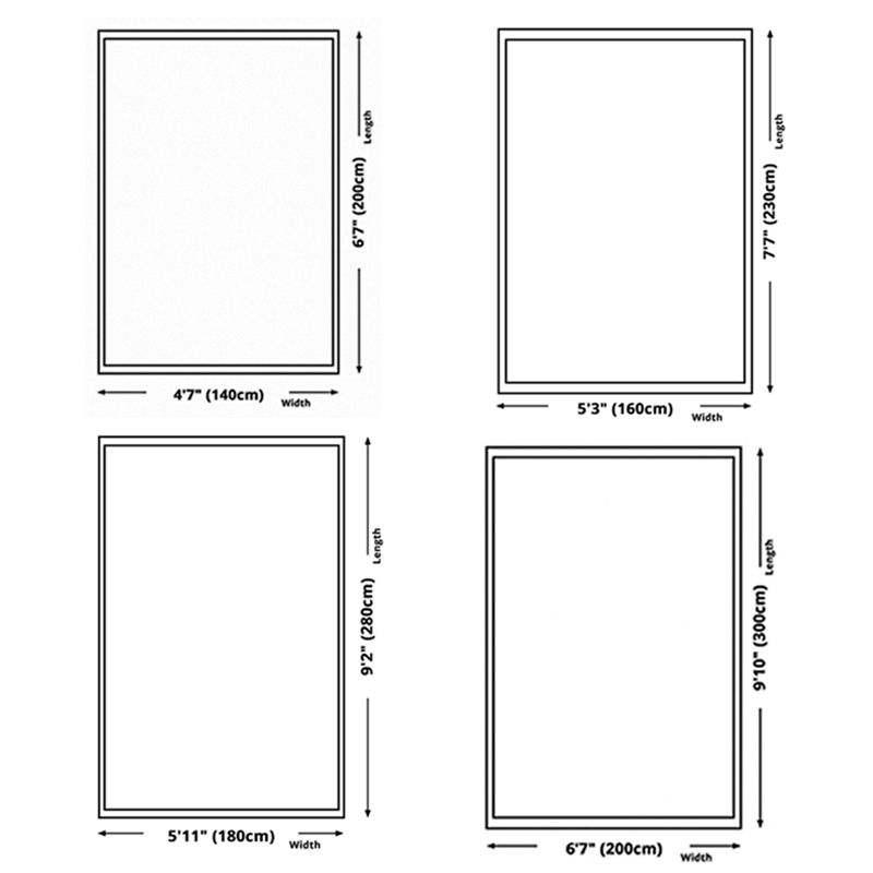 Black Modern Carpet Polyester Geometric Carpet Non-Slip Backing Carpet for Home Decor