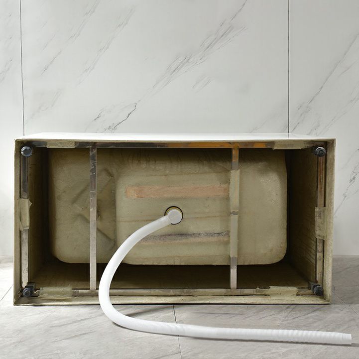 Acrylic Freestanding Bathtub Modern Rectangle Bathtub with Center Drain