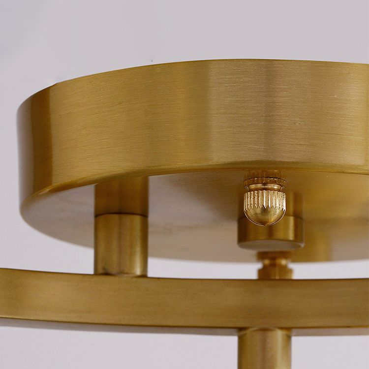 Globe Semi Flush Mount Leuchte Traditionelle Milchglas Deckenleuchten für Wohnzimmer