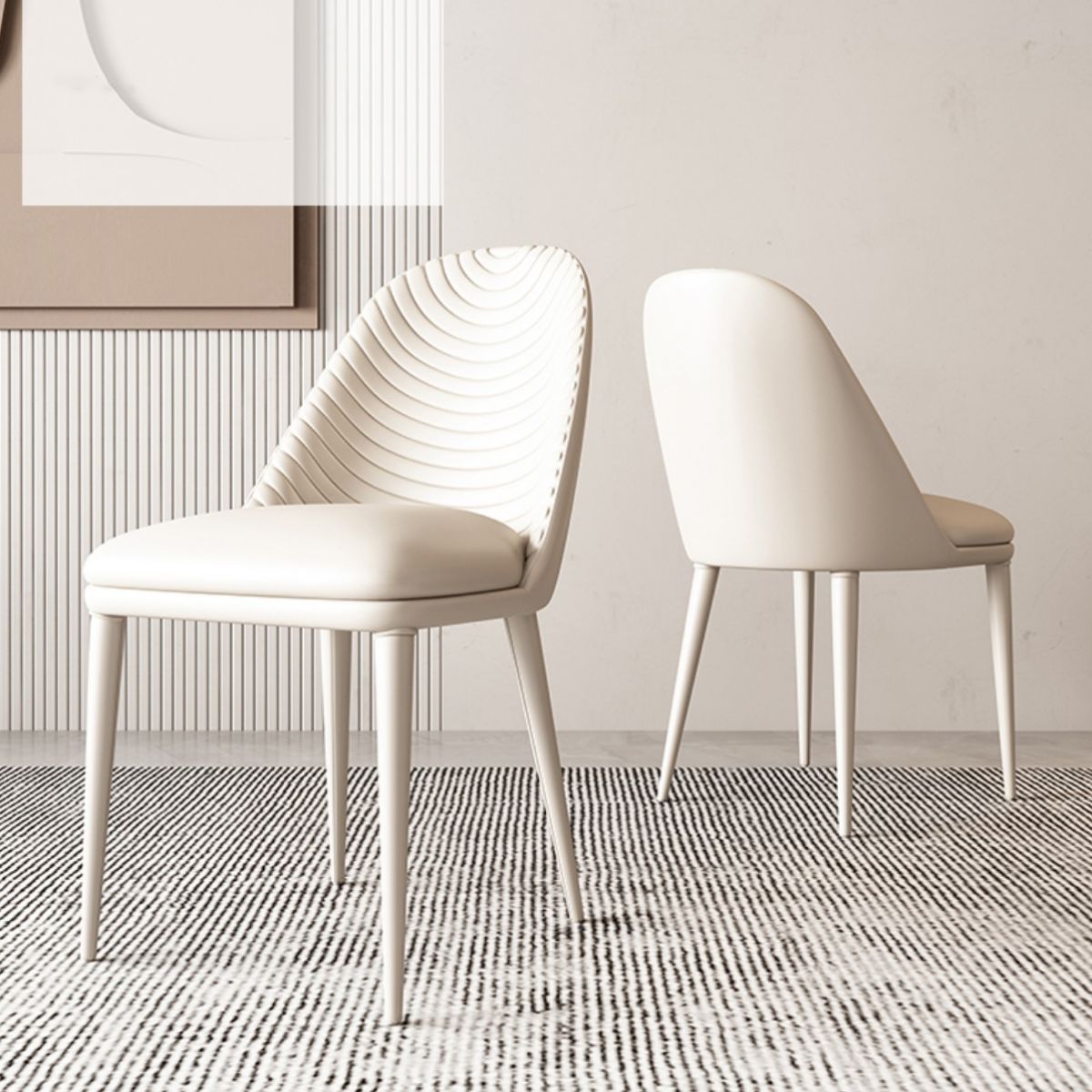 Modern Leatherwear Dinette Set 1/4/5/7 Pieces White Sintered Stone Top Dining Table Set