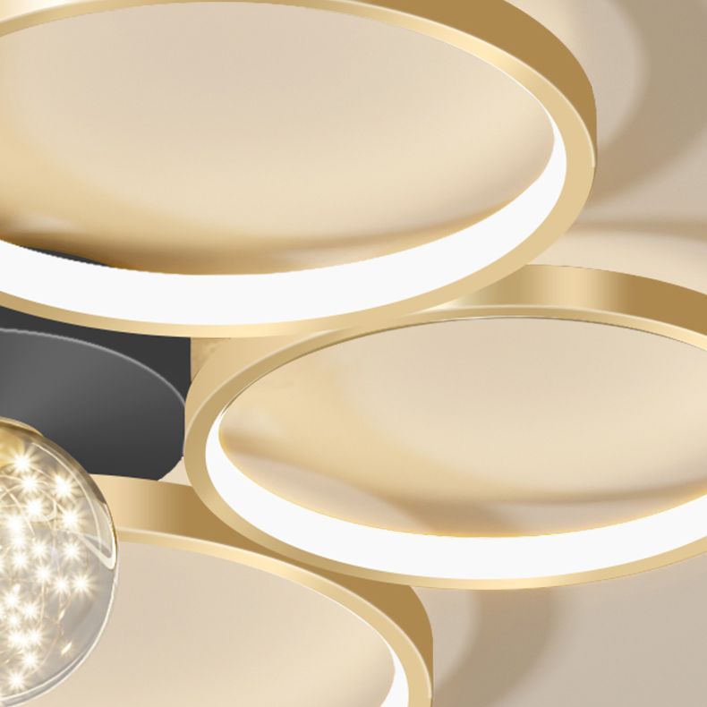 Nieuwe Moderne LED Metalen Flush Licht 1-Licht Zwart Flush Mount Plafond Licht voor Woonkamer