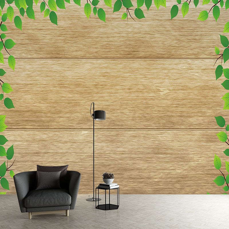 Environmental Wall Mural Wallpaper Wood Grain Sitting Room Wall Mural