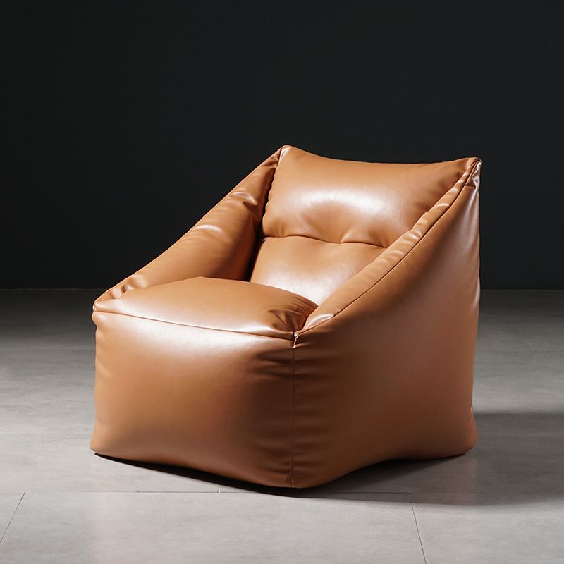 Faux Leather Barrel Arm Chair 33.46" L x 24.40" W x 23.62" H Accent Armchair
