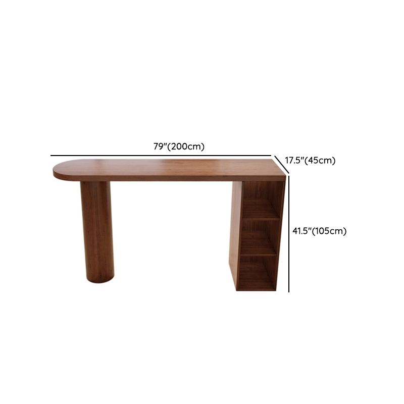 Industrial 1/2 Pieces Bar Table Set Pine Wood Counter Table with High Stools