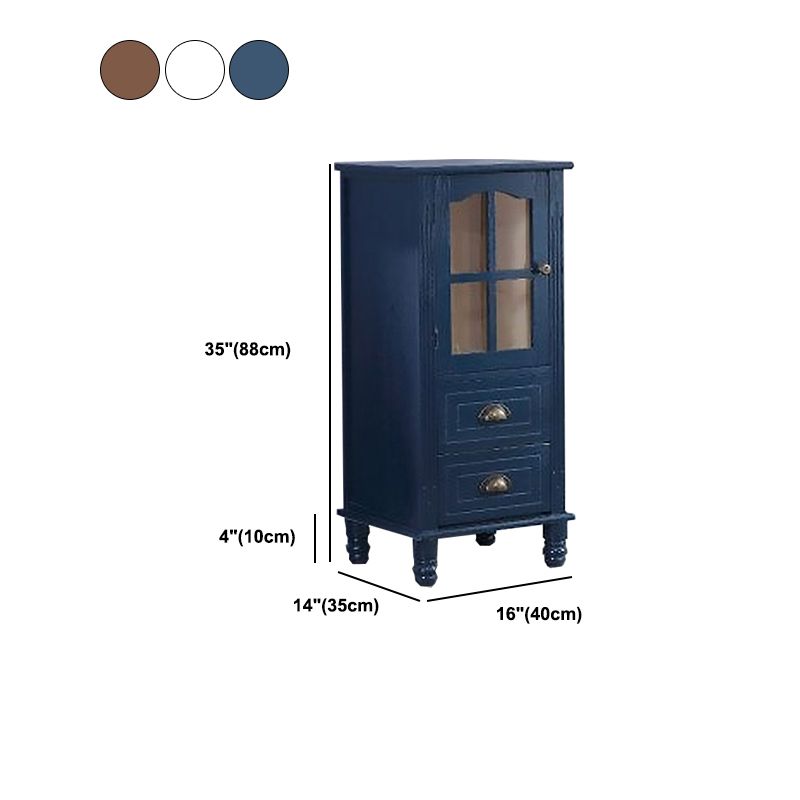 Wood Accent Cabinet with 1 Door 11.81" Wide Rectangle Side Cabinet