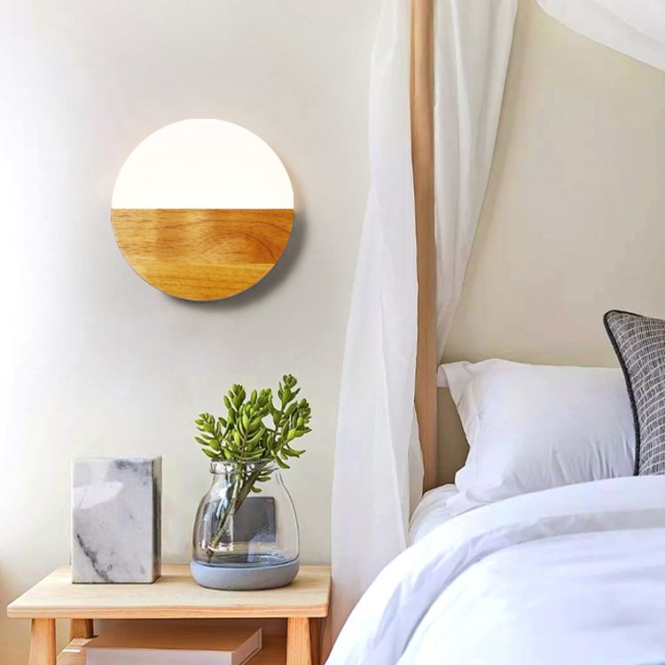Madera de 1 luces LED LIGHT MODERNA NORDIC SDIPCURA PARA EL DORMITORIO