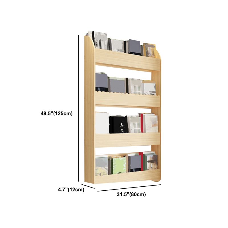 Floating Wooden Shelf Bookcase Modern & Contemporary Bookshelf