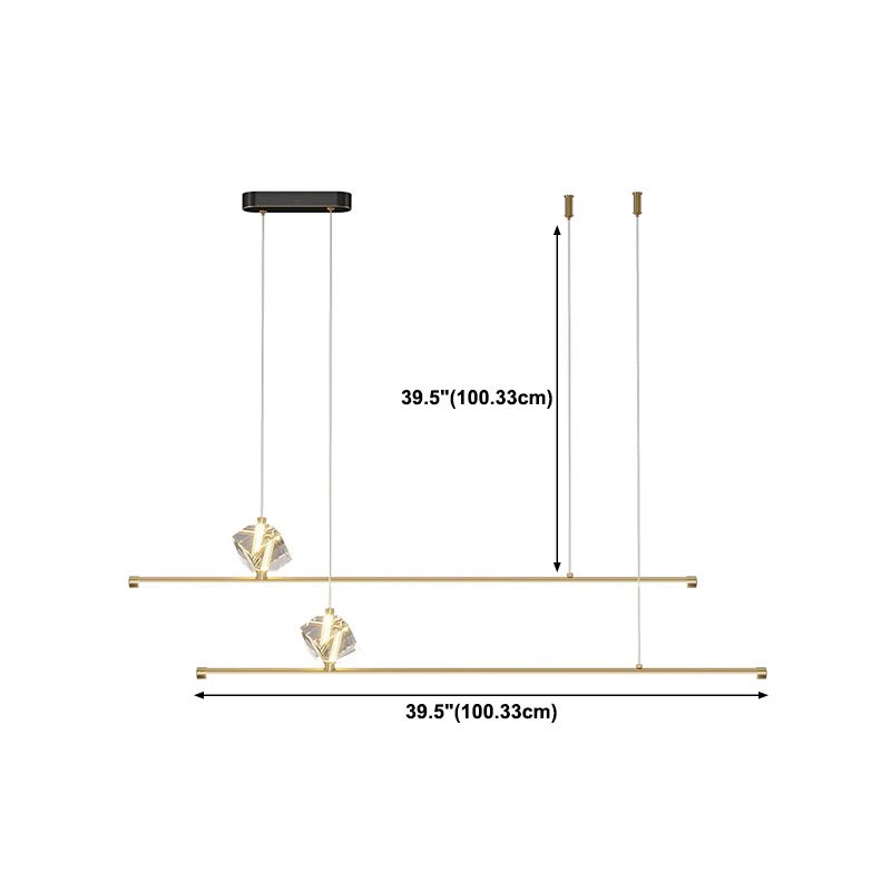Creative Hanging Island Light Metal LED Hanging Lighting Fixture for Sitting Room
