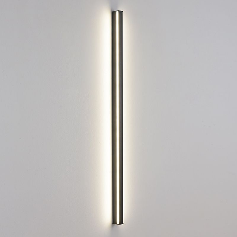 Linearer Wandleuchte moderne Metall 1 Lichtwand montieren Licht in Schwarz