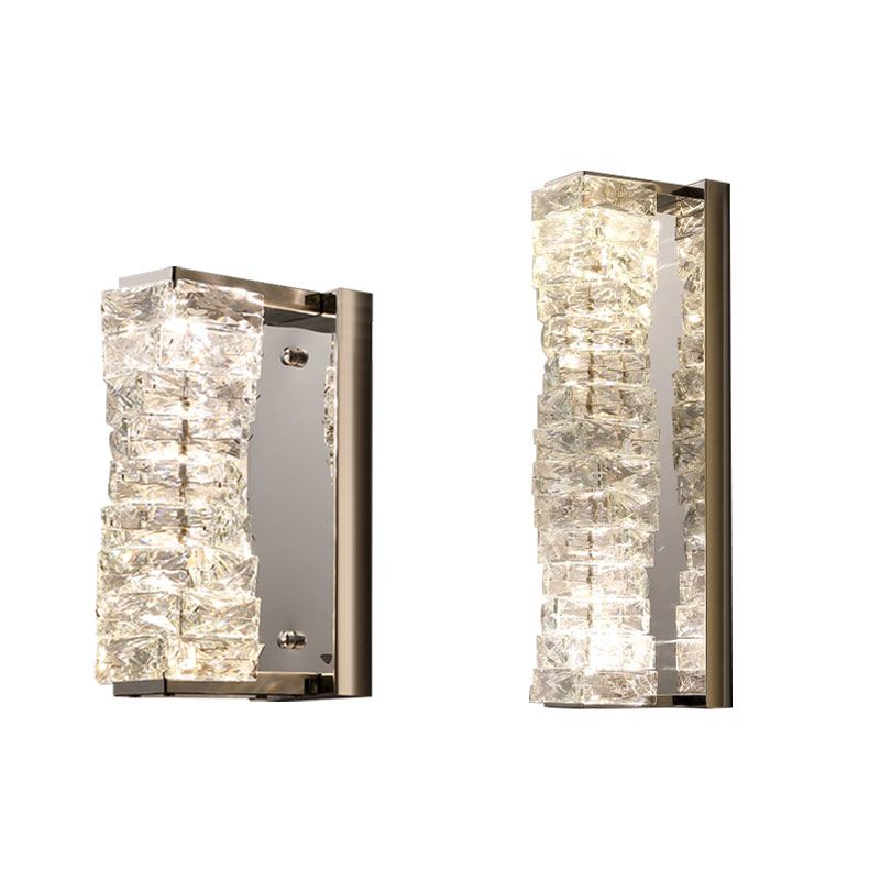 Lampada a monte a parete in cristallo trasparente stile moderno fulmine uniche a parete con le luci di applique