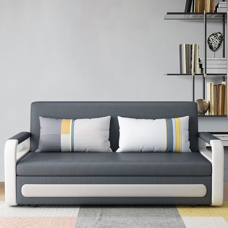Divano in tessuto convertibile con retro stretto 33,46 "h divano braccio quadrato di resistenza all'usura alta