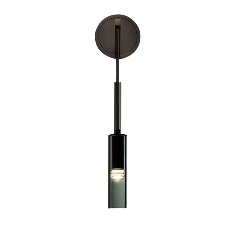 Modernism Wall Sconce Glass Wall Light Fixture in Black for Bedroom