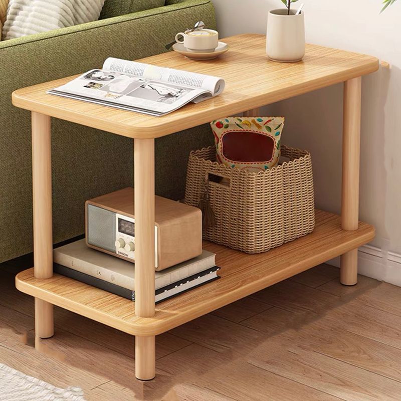 Modern Style Cocktail Table Artificial Wood Wood/white Coffee Table with Storage Rack