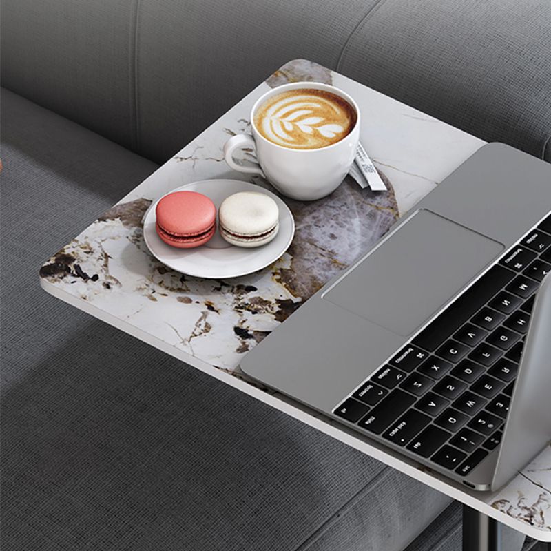 Contemporary Metal C Side Table 21.65" Tall Rectangular End Table