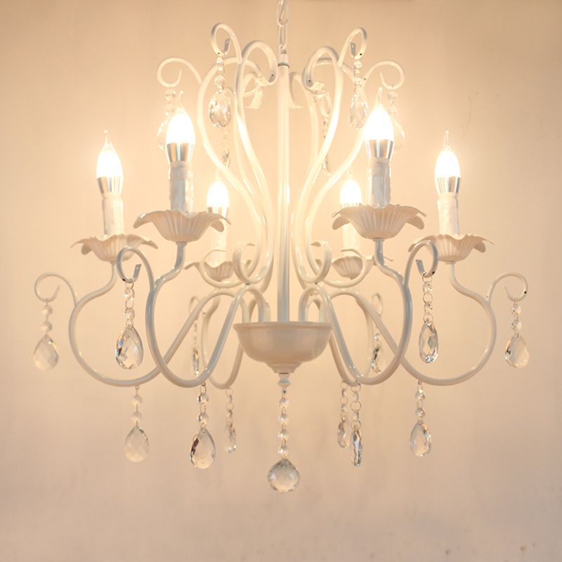 Traditional Hanging Chandelier Wrought Iron Ceiling Hanging Light Fixture