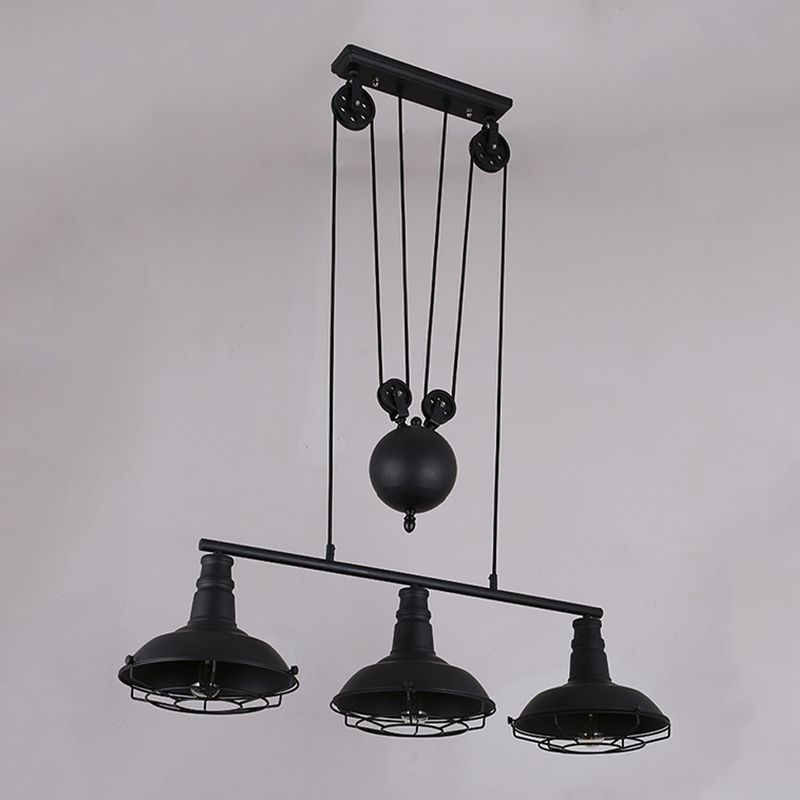 Industrial Island Pendant Lights Metal Multiple-Light Island Light Fixtures