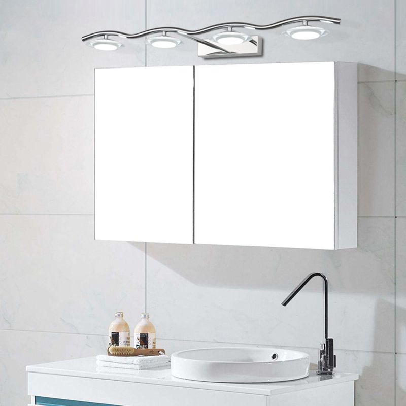Chrome Wall Lamp Sconce Modern Acrylic Sconce Light Fixture for Bathroom