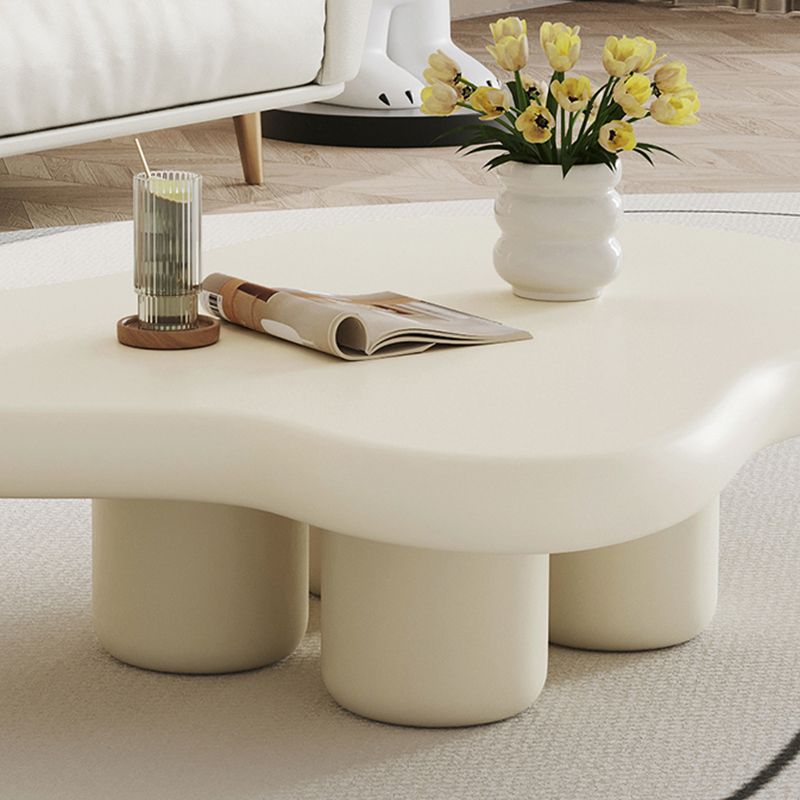 Solid Wood 4 Legs Coffee Table Modern Minimalist Coffee Table