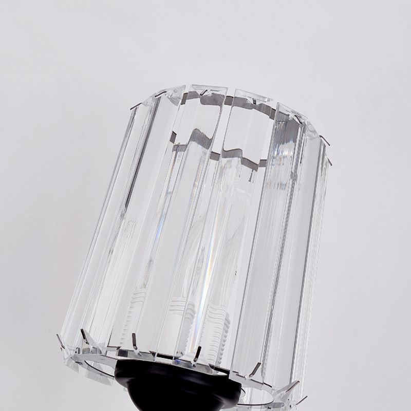 Crystal Geometric Shape Wall Light Modern Style 1/2 Light Wall Light Sconce in Black