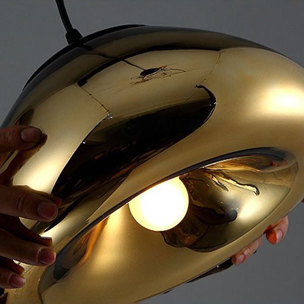 Lampada appesa al vetro minimalista, luce a cupola di lusso lampada appesa per interno