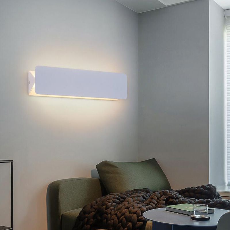 Accesorios de luz rectangulares de aluminio apliques de pared de estilo minimalista modernos para sala de estar