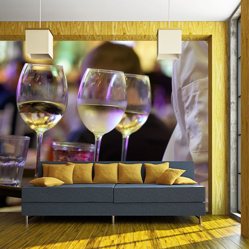 Customized Wine Mural Contemporary Style Moisture Resistant for Wine Shop