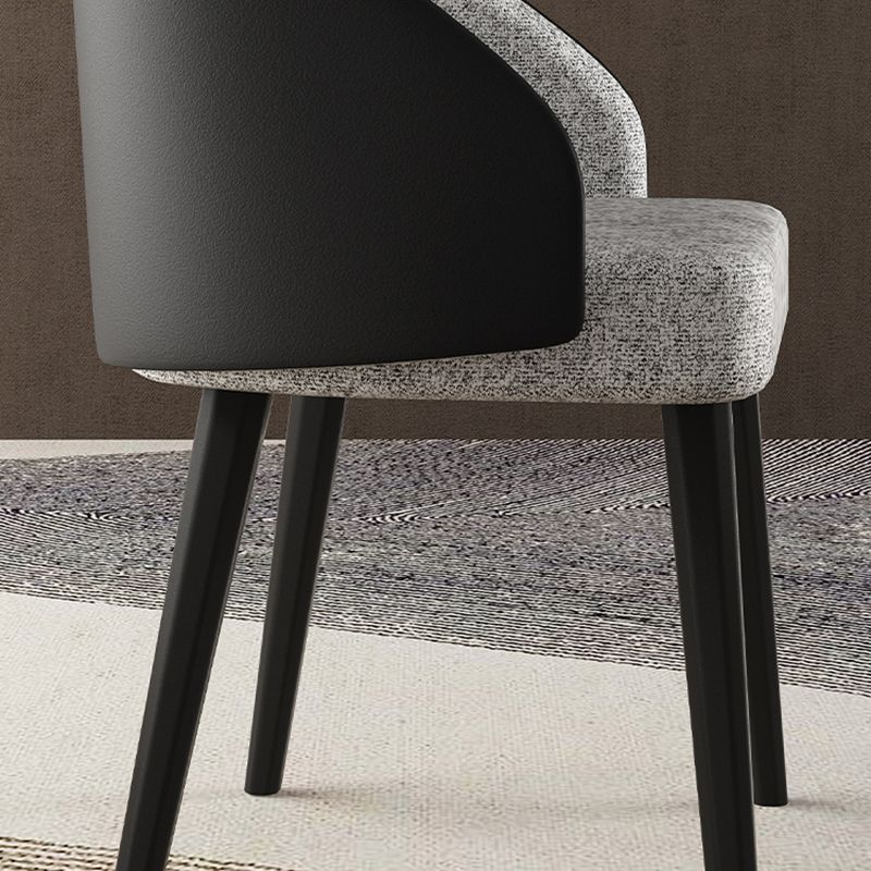 Silla de comedor de madera moderna, sillas laterales tapizadas sin brazos para uso doméstico