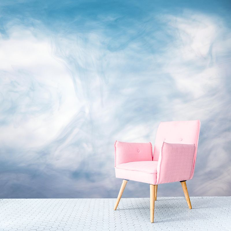 Modern Style Ink Blooming Mural Decal Novelty Mildew Resistant Abstract Wall Art