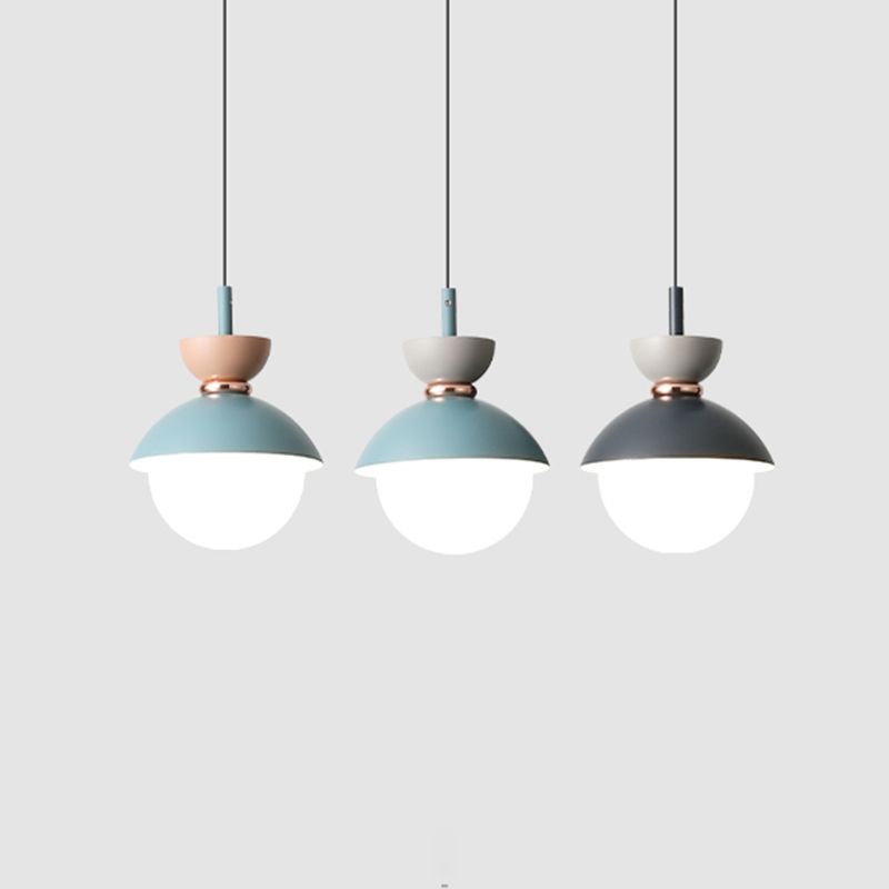 Style minimaliste moderne Global Down Lighting Pendant Metal Metal 1 Plafond suspendu éclairage pour chambre à coucher