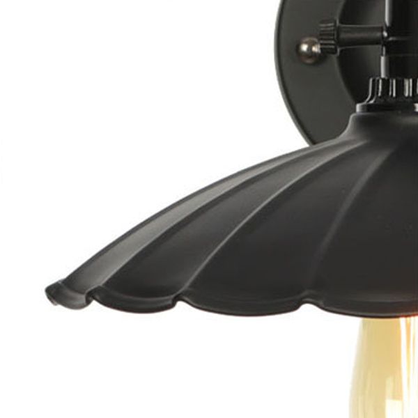 Geometric Wall Sconce Lighting Industrial Style Glass 1 Head Wall Mounted Light Fixture in Black