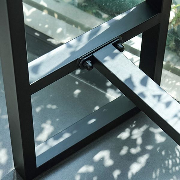 Light Brown Solid Wood Top Bar Table Glam Bistro Table with Trestle