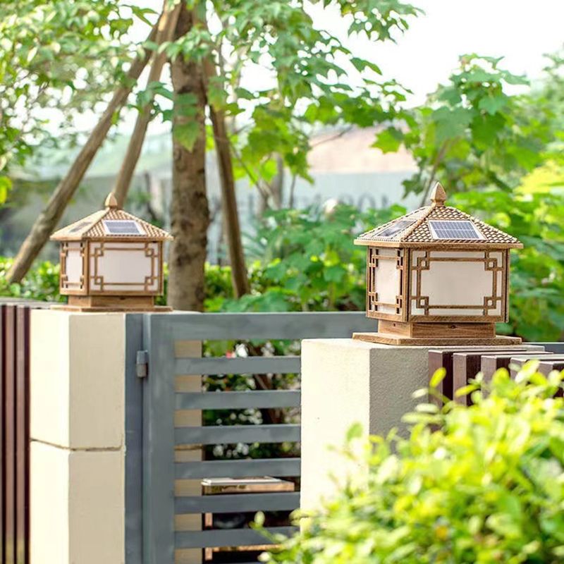 Modern Minimalist LED Pillar Lamp Household Solar Light for Garden