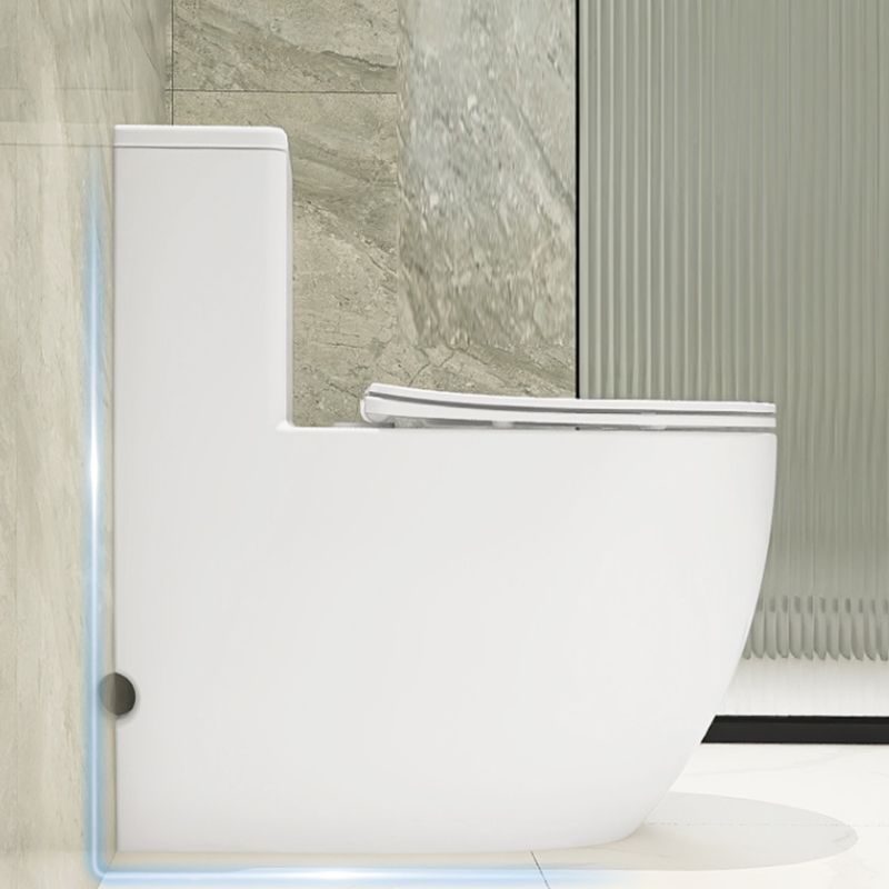 Contemporary Floor Mounted Toilet White Seat Included Urine Toilet for Bathroom