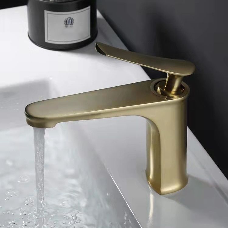 1 Handle Full Copper Bathroom Sink Faucet Nordic Modern Vanity Faucet with Drain