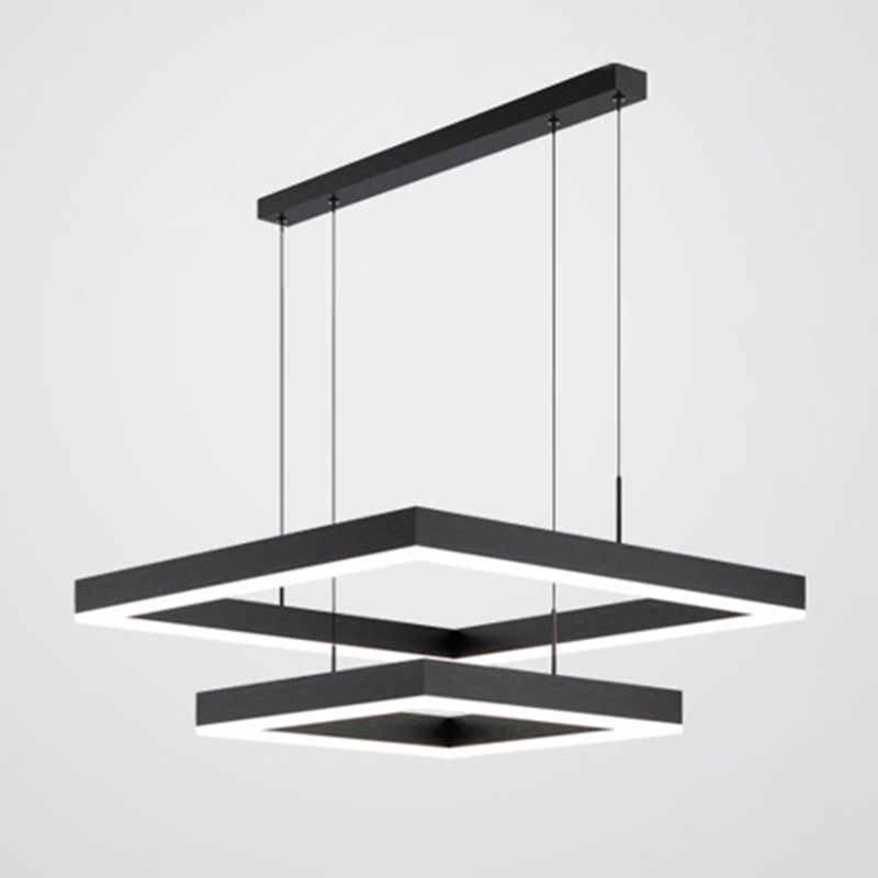 Square Pendant Light Fixture Modern Minimalist Style Acrylic Pendant Light