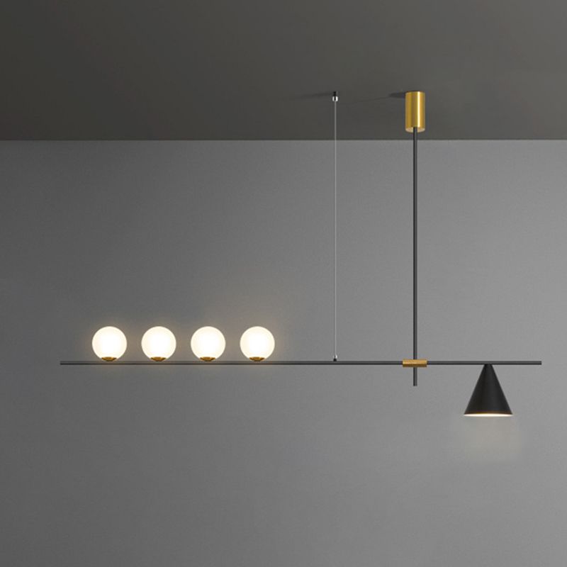 Modern Simple Dining Chandelier Light Dining Room Glass Shade Pendant Light Fixture