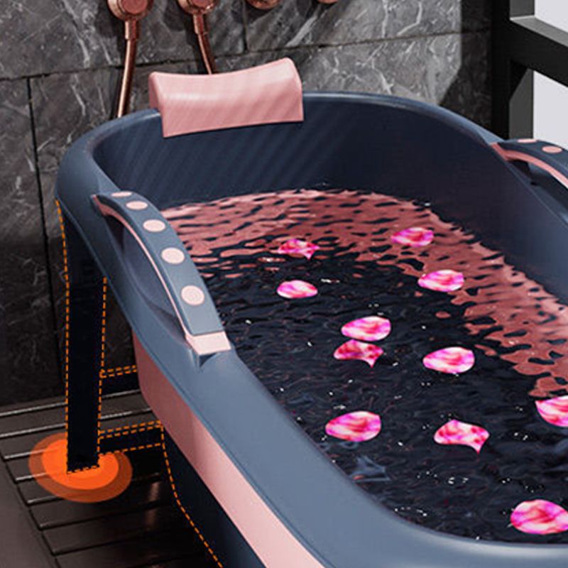 Modern Rectangular Folding Bathtub Freestanding Plastic Soaking for Bathroom