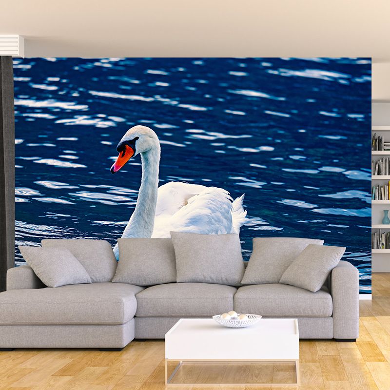 Peinture murale moderne en forme de cygne, couleur douce, résistante à la moisissure, Art mural pour la décoration de la maison
