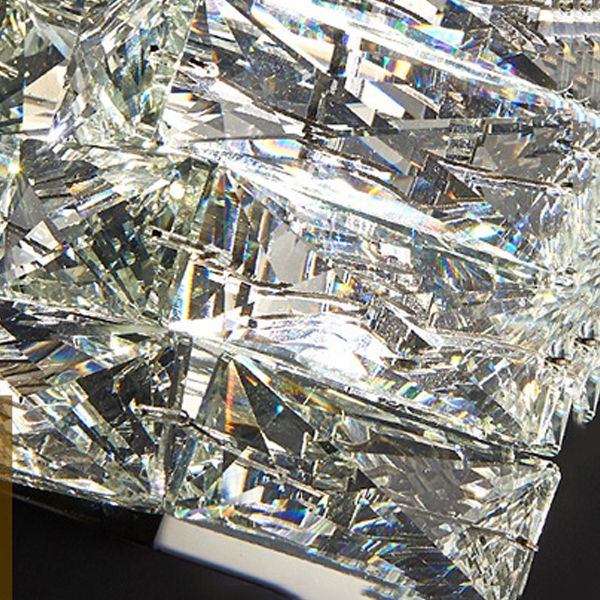 Modern Style Wall Sconce 1-Light Wall Mount Lamp with Crystal Shade for Bedroom