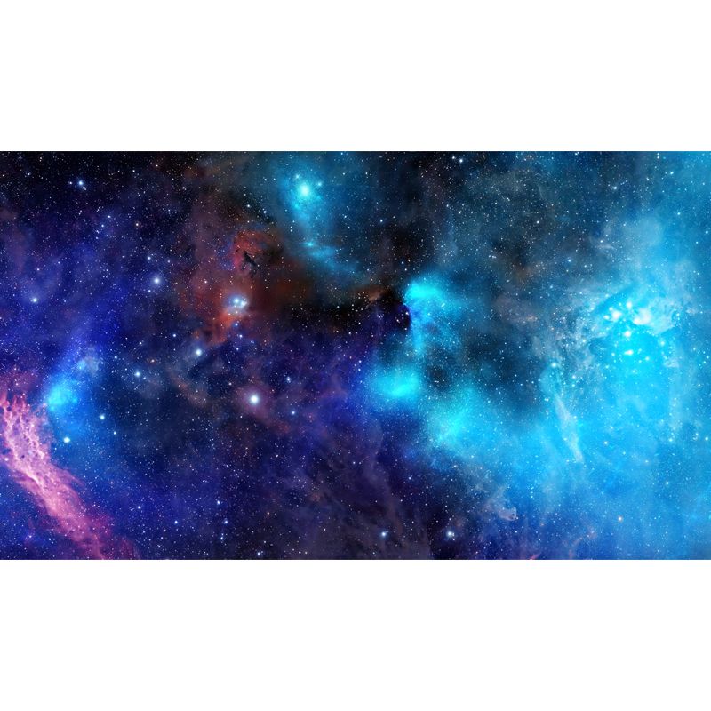 Night Sky Constellations Mural Decal Contemporary Non-Woven Texture Wall Covering in Blue