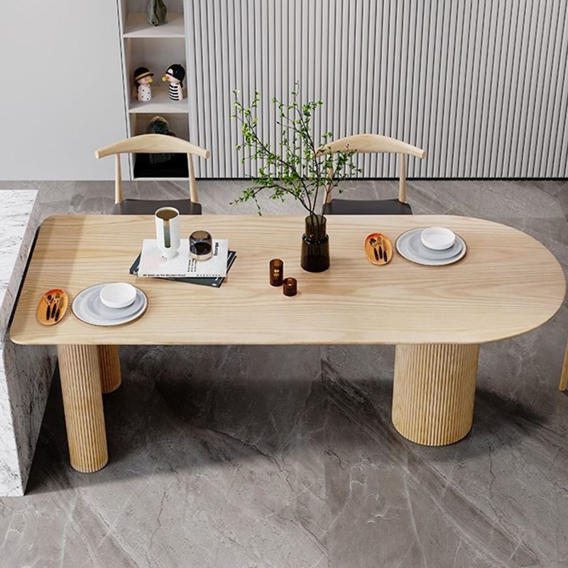 Modern Free Form Dining Table for Home Solid Wood Dinette Table