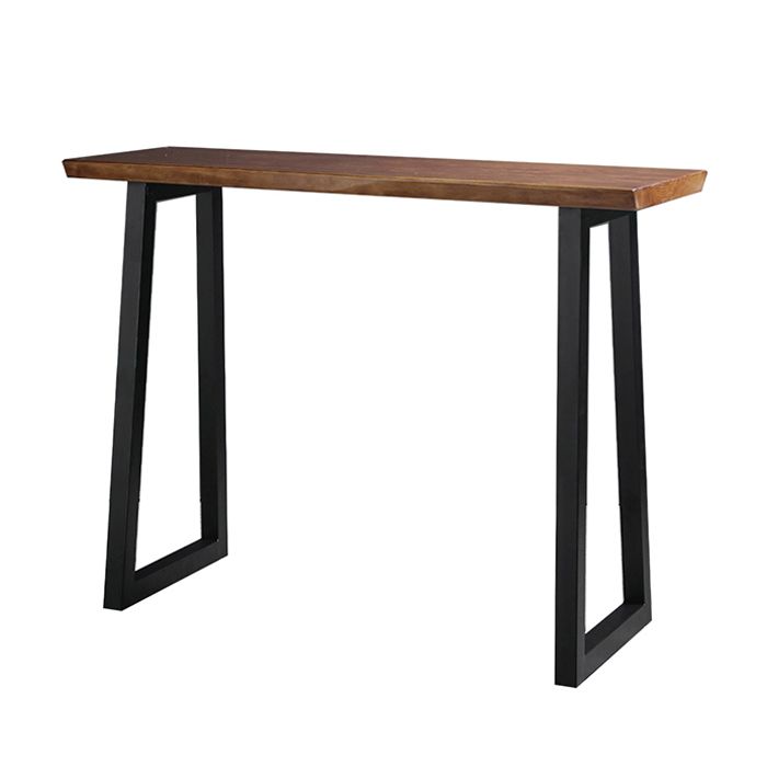 1/2/3 Pieces Industrial Iron Bar Table Set Rectangle Bistro Set with Pine Wood Top
